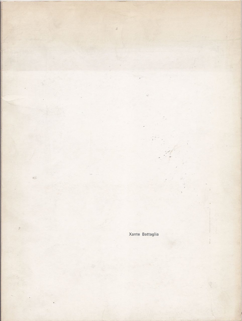 Xante Battaglia. Galleria Manzoni 1974 | Immagine principale