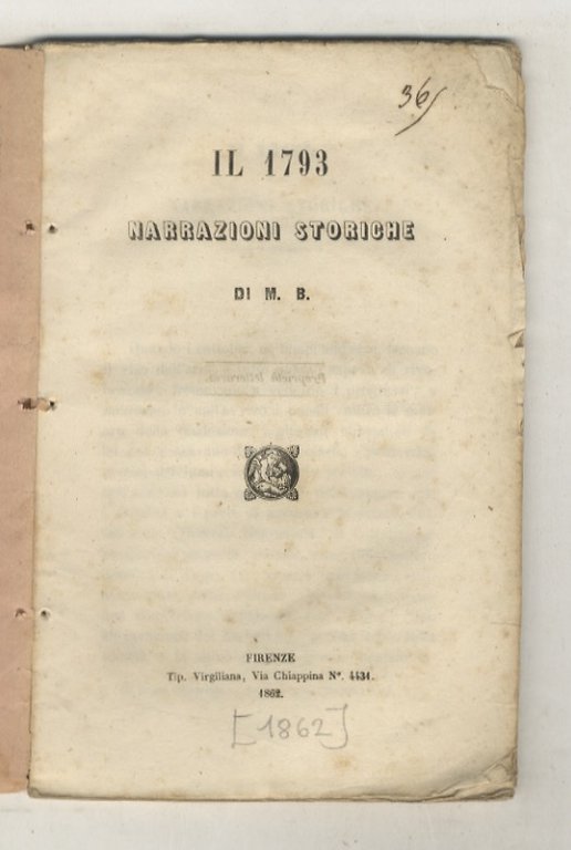1793 (IL). Narrazioni storiche di M.B.