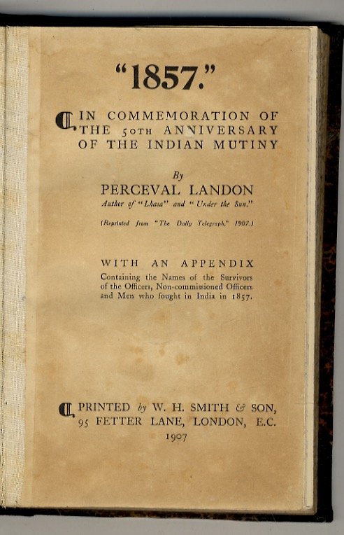 1857. In commemoration of the 50th anniversary of the Indian …