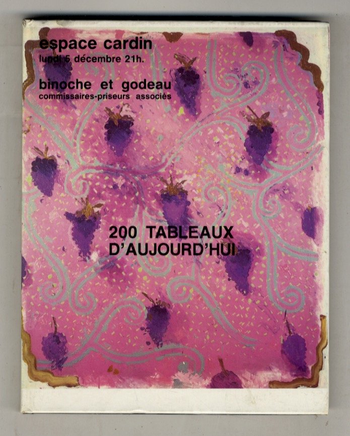 200 tableaux d'aujourd'hui. Vente du lundi 5 décembre 1983 à …