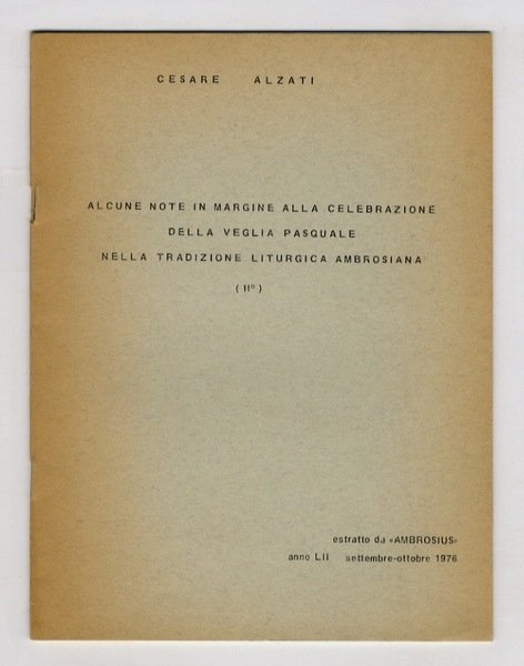 Alcune note in margine alla celebrazione della veglia pasquale nella …