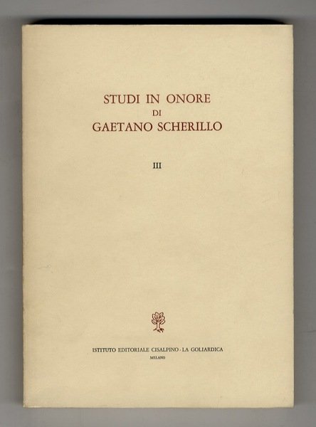 Studi in onore di Gaetano Scherillo.