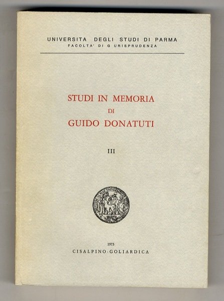 Studi in memoria di Guido Donatuti.