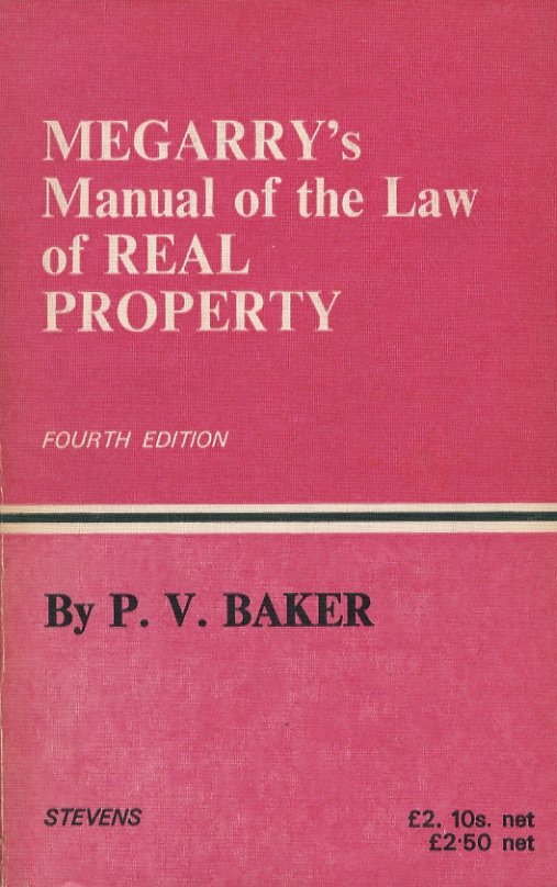 A Manual of the Law of Real Property. Fourth edition.