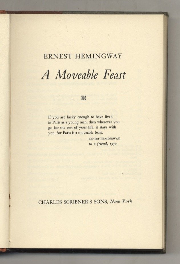 A Moveable Feast.