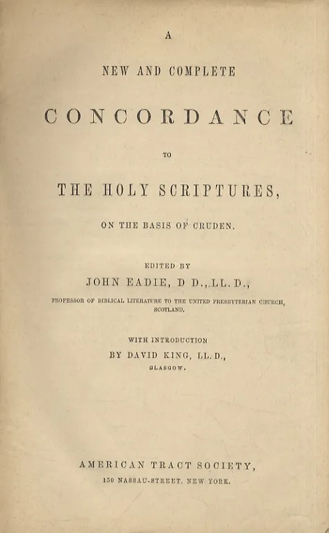 A new and complete Concordance to the Holy Scriptures on …