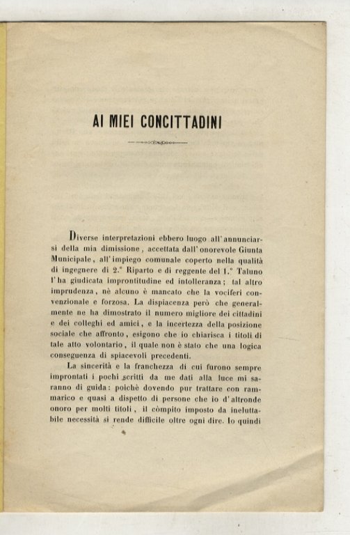 Ai miei concittadini.