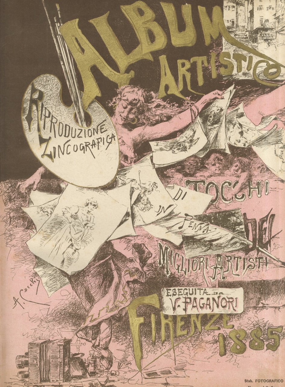 ALBUM artistico. Riproduzione zincografia di tocchi in penna dei migliori …