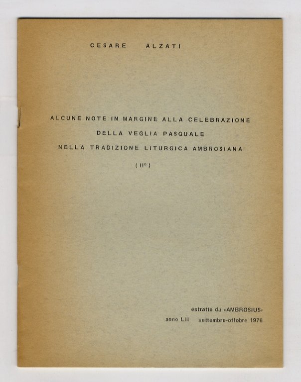 Alcune note in margine alla celebrazione della veglia pasquale nella …