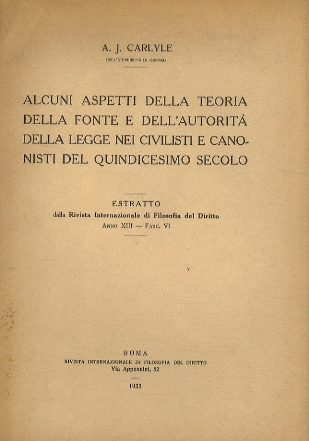 Alcuni aspetti della teoria della fonte e dell'autorità della legge …