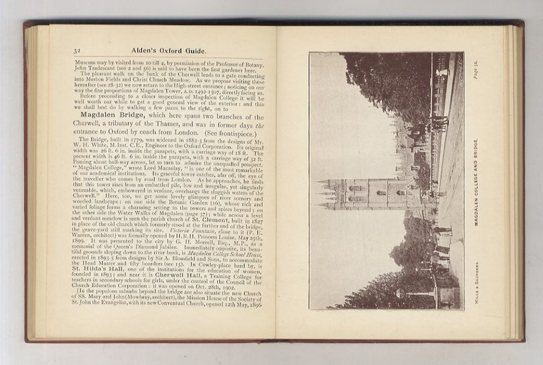 Alden's Oxford Guide. With key-plan of the University and City, …