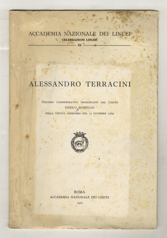 Alessandro Terracini. Discorso commemorativo.