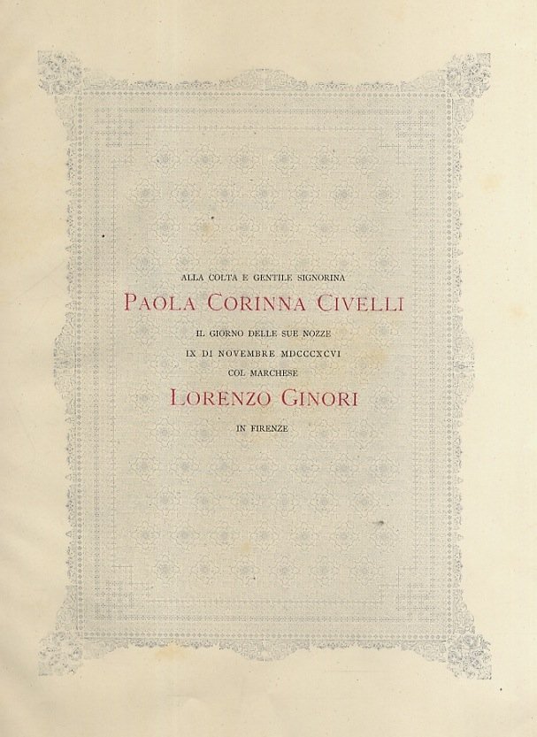 ALLA colta e gentile signorina Paola Corinna Civelli il giorno …
