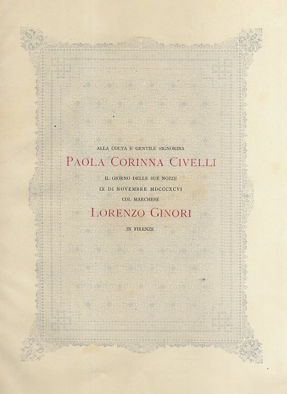 ALLA colta e gentile signorina Paola Corinna Civelli il giorno … | Immagine Gallery 1