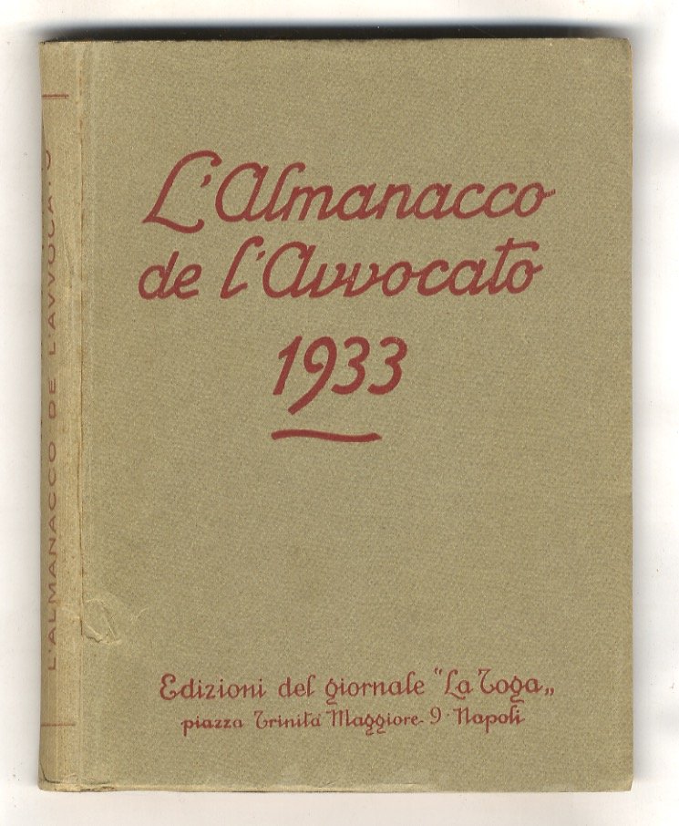 ALMANACCO (L') de l'Avvocato. Anno 1933 (XI).