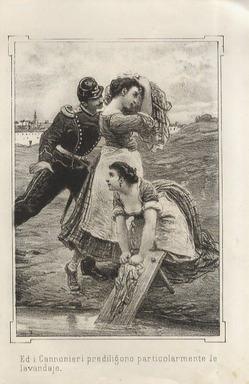 Amor militare. Schizzi di G. Gonin. (Sottostante il titolo: caricatura …