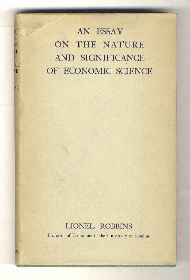 An essay on the nature & significance of economic science. … | Immagine principale