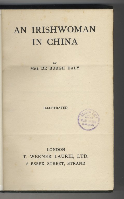 An Irishwoman in China.