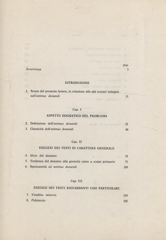 Animus donandi. Concetto romano e suoi riflessi sulla dogmatica odierna. …