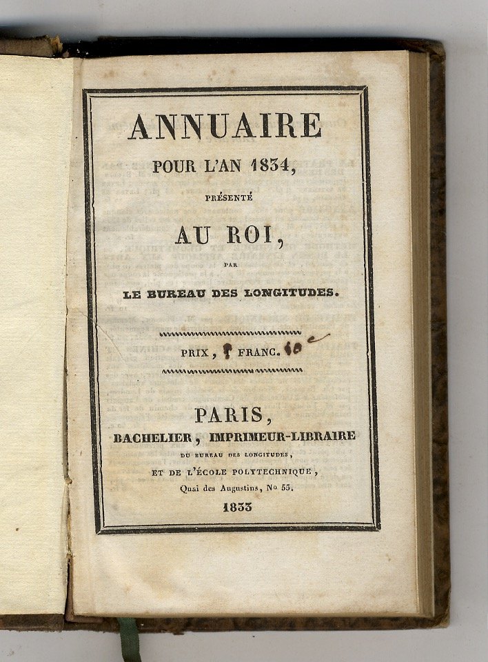 Annuaire pour l'an 1834 présénté au Roi par le Bureaux … | Immagine principale