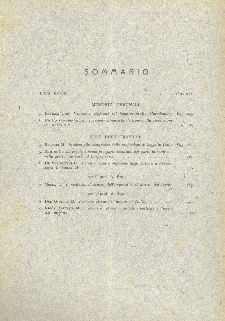 Appunti sul Senatoconsulto Macedoniano. (In: "Studi Sassaresi, Serie II - …