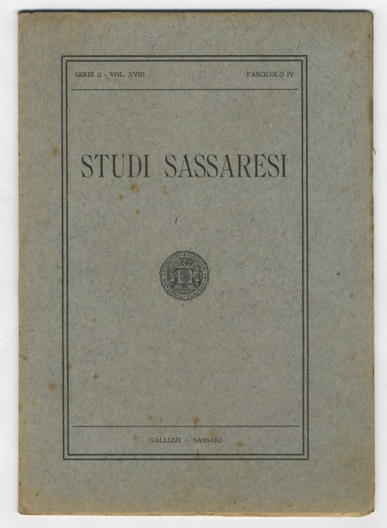 Appunti sul Senatoconsulto Macedoniano. (In: "Studi Sassaresi, Serie II - …
