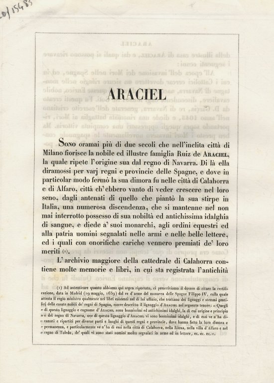 ARACIEL (RITZ DE) di Milano.