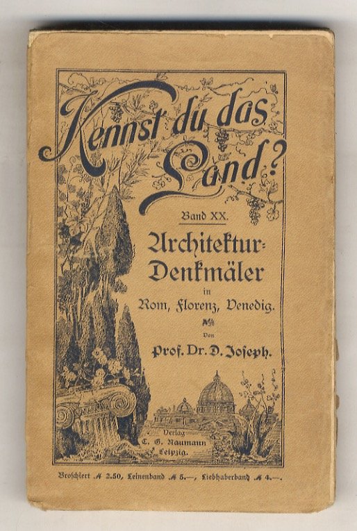 Architekturdenkmäler in Rom, Florenz und Venedig.