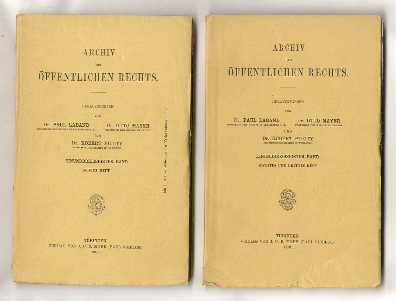 ARCHIV des öffentlichen Rechts. Herausgegeben von Dr. Paul Laband, Dr. …
