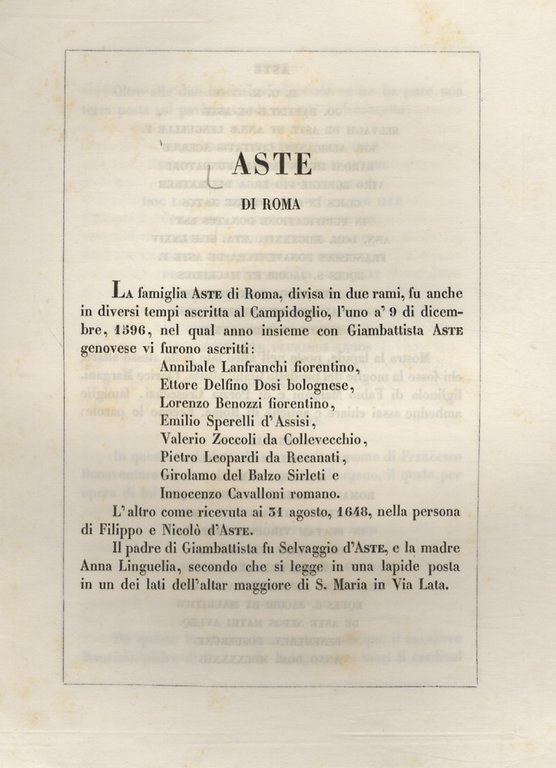 ASTI o Aste di Roma.