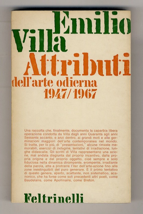 Attributi dell'arte odierna 1947/1967. (Duchamps, Rothko, Capogrossi, Matta, Burri, Colla, …