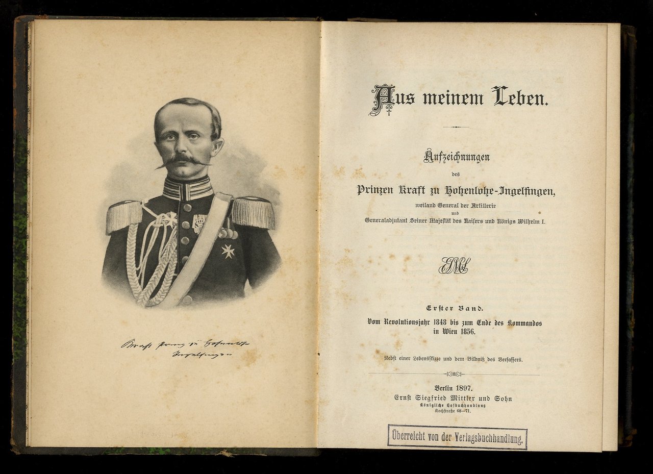 Aus meinem Leben. Aufzeichnungen. [.] Erster Band [- Vierter Band].