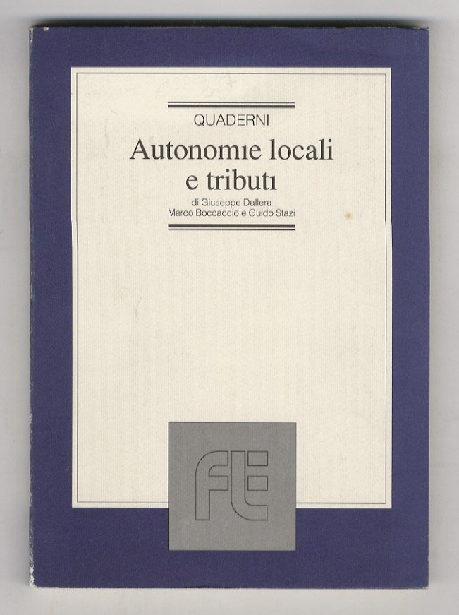Autonomie locali e tributi.