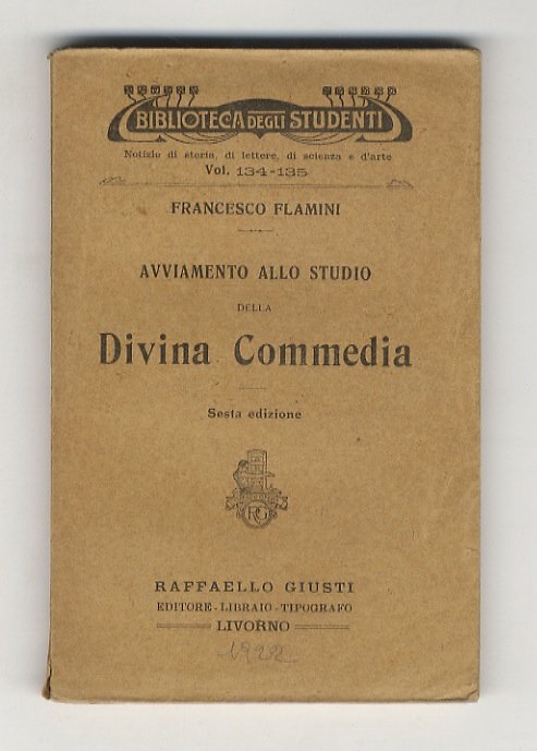 Avviamento allo studio della Divina Commedia. Sesta edizione.