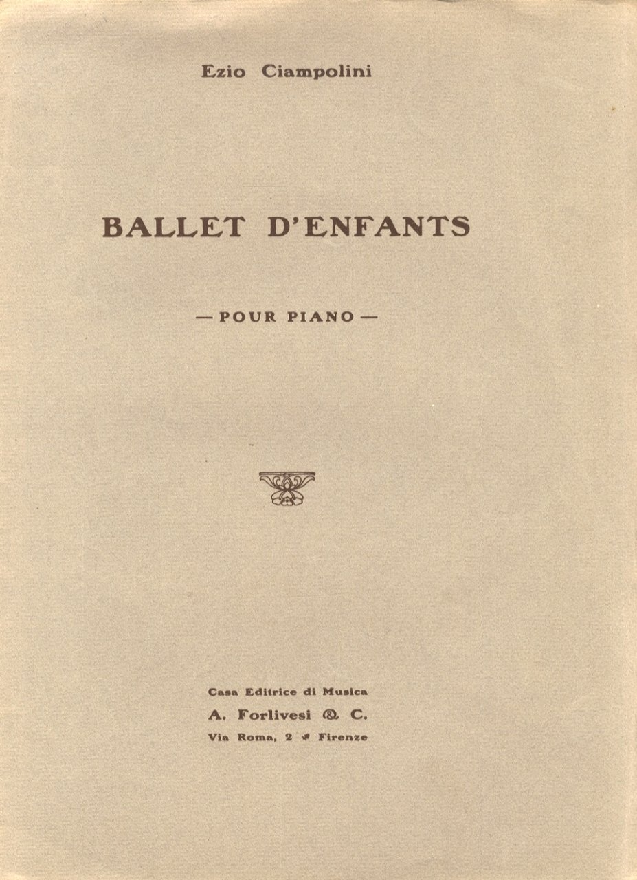 Ballet d'Enfants. Pour piano. N° 10510.