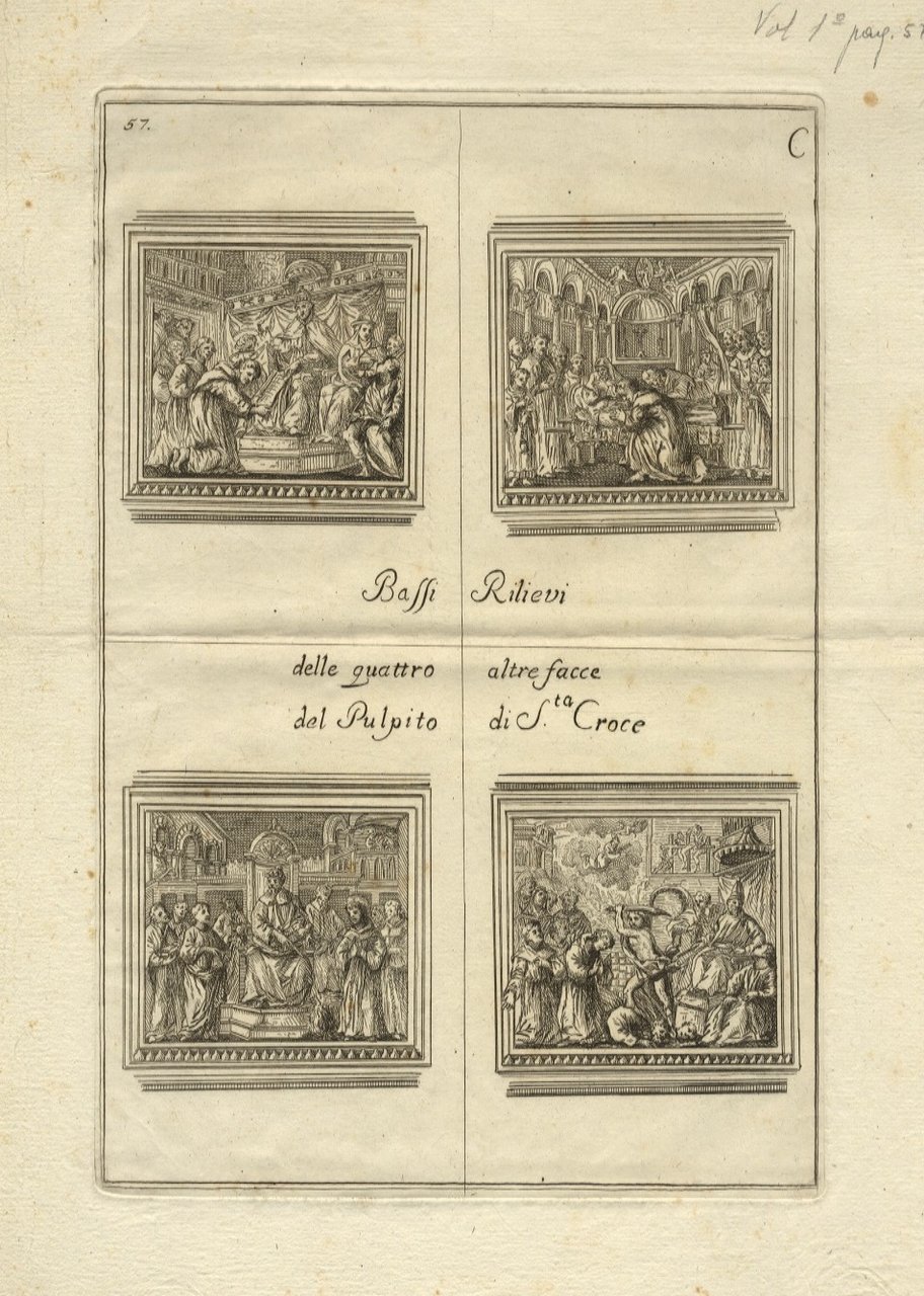 BASSI rilievi della quattro altre facce del pulpito di S.ta …