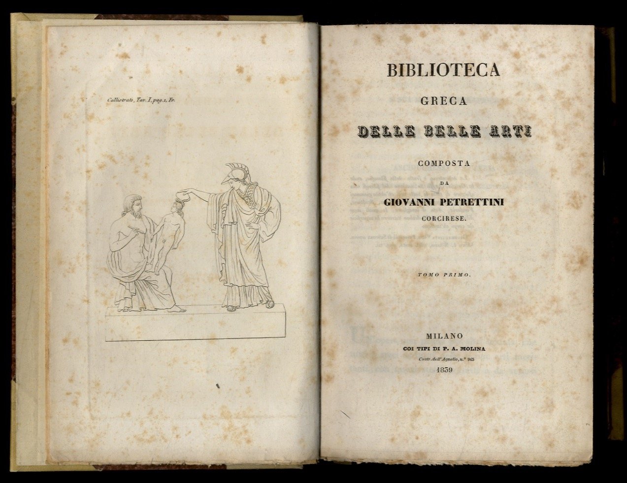 Biblioteca greca delle belle arti [.] Tomo primo: [Le statue … | Immagine principale