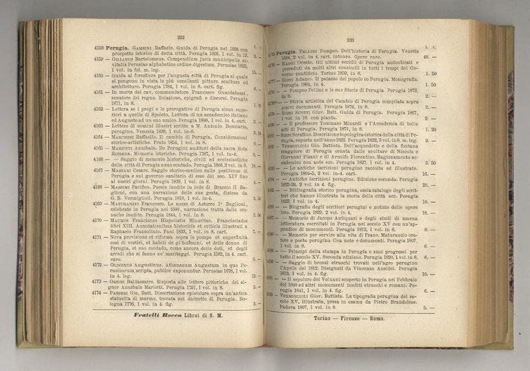 Biblioteca Storica Italiana. Catalogo a prezzi netti di una numerosa …