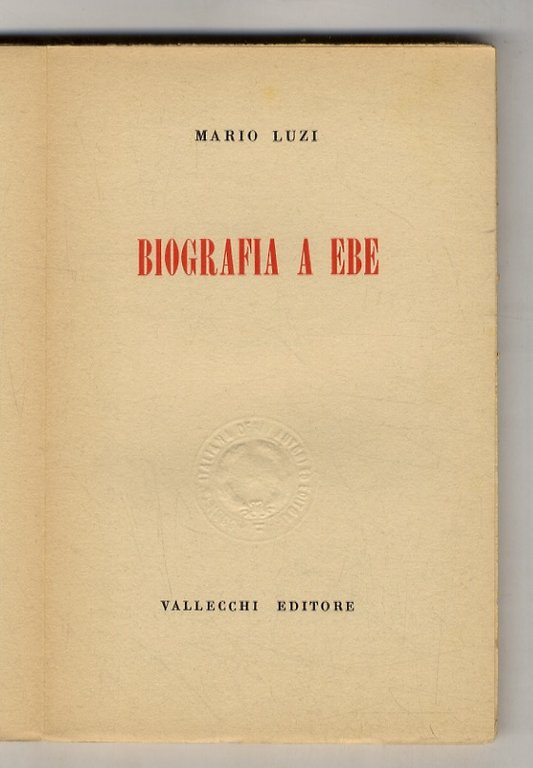 Biografia a Ebe.