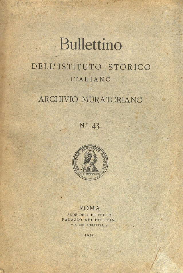 BULLETTINO dell'Istituto Storico Italiano e Archivio Muratoriano. N. 12.