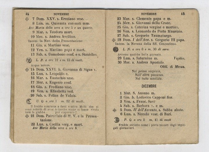 BUON (IL) senso. Lunario per l'anno 1875 coll'aggiunta dei mercati, … | Immagine Gallery 2