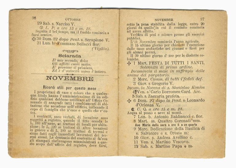 BUON (IL) senso. Lunario per l'anno 1898. Coll'aggiunta dei mercati …