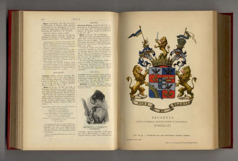 CALENDARIO d'oro. Annuario nobiliare, diplomatico, araldico. Anno X. 1898.