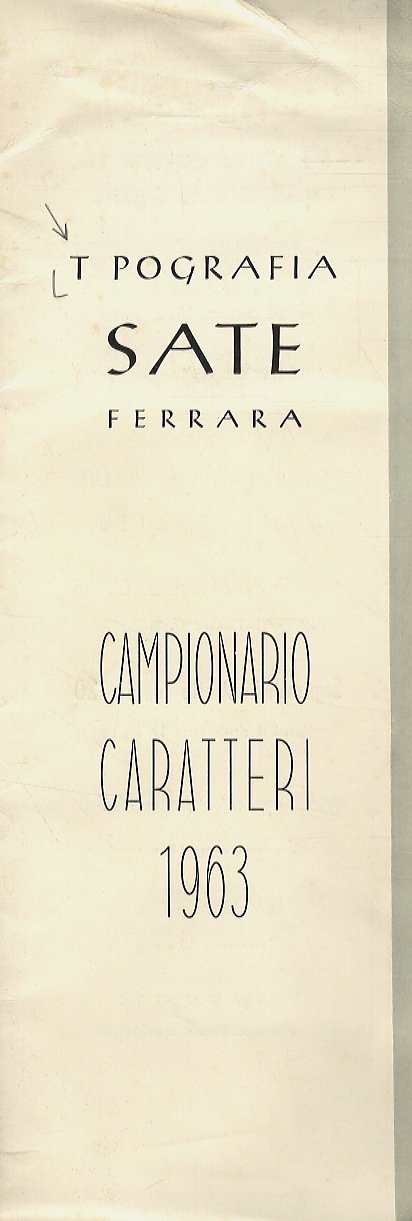 Campionario caratteri 1963.