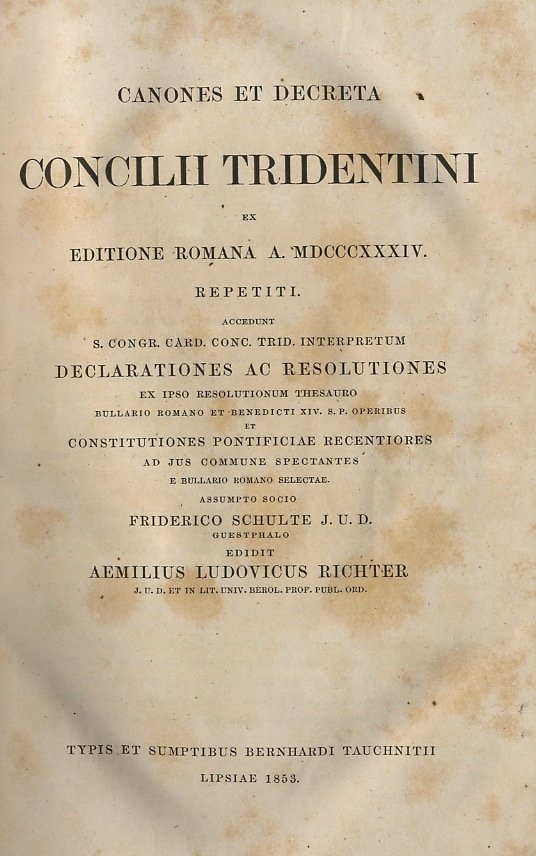 Canones et decreta Concilii tridentini ex editione romana a. 1834. … | Immagine principale