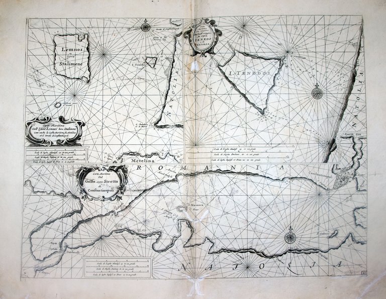 Carta maritima dell'Isola Lemnos hora Stalimene [.]; Carta maritima che …