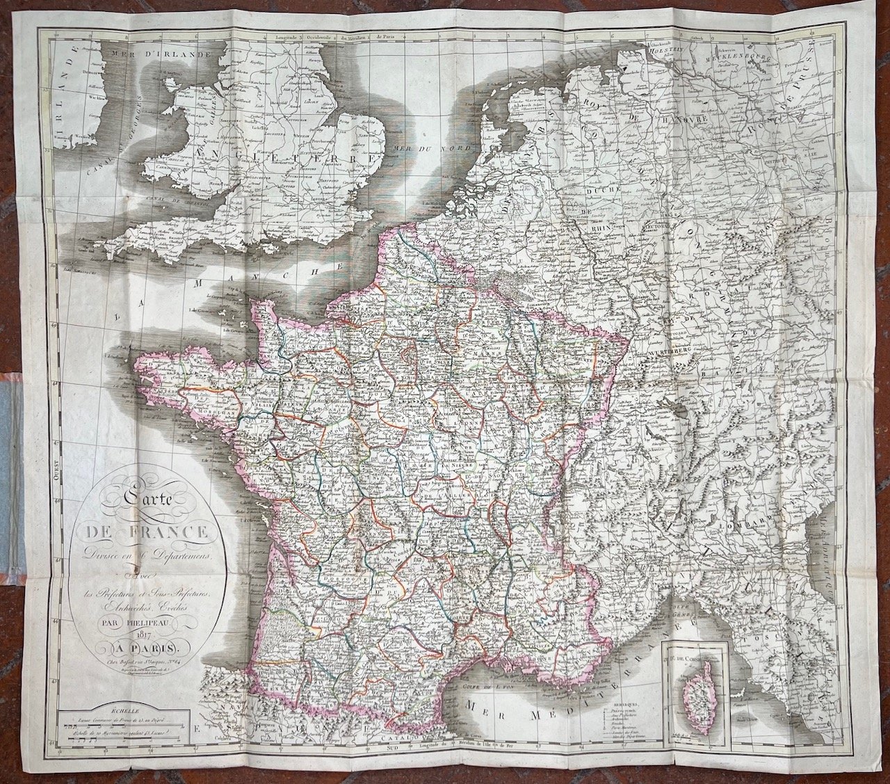 Carte de France divisée en 86 départements avec les Préfectures …