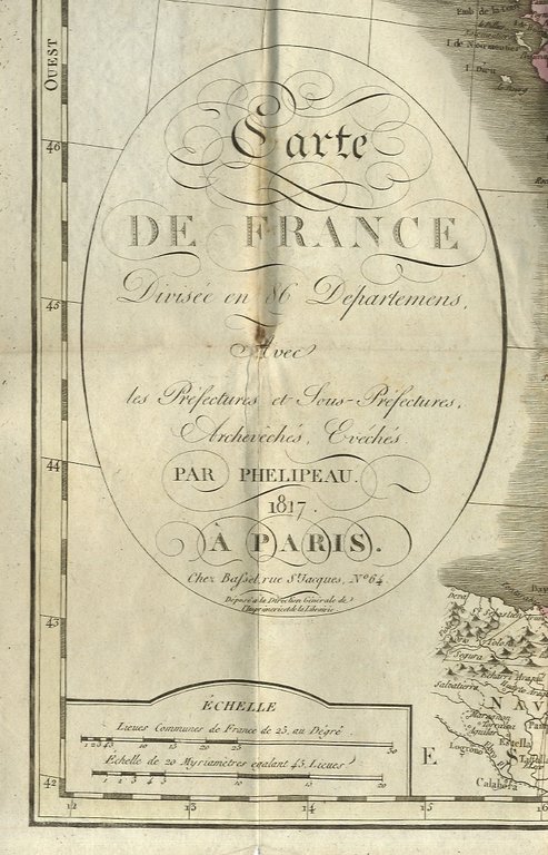 Carte de France divisée en 86 départements avec les Préfectures …
