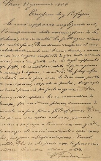 Cartolina manoscritta autografa, firmata, indirizzata, al professor Antonio Canestrelli, datata: …