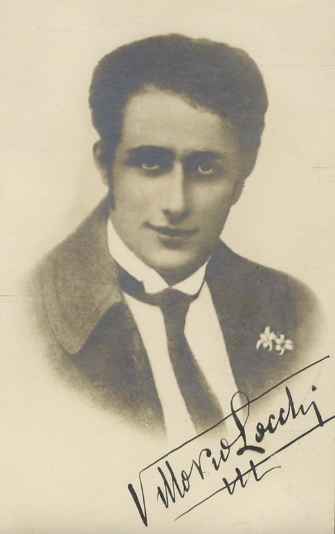 CARTOLINA postale recante un ritratto fotografico dell'attore Bruto Castellani nel …